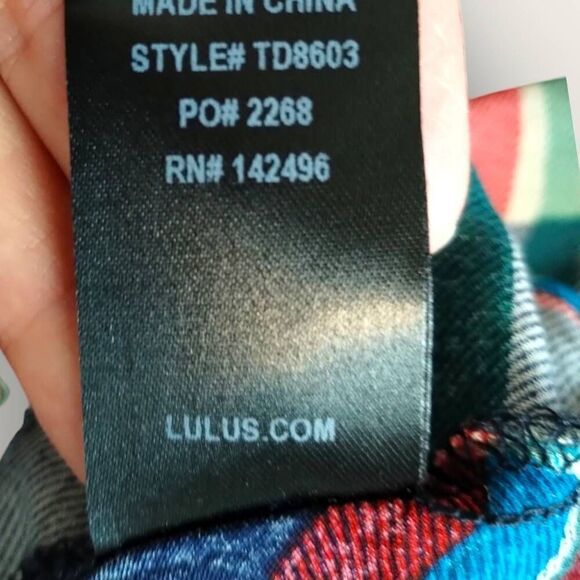 LULUS Womens Tunic Sz Medium Red‎ Blue Plaid Long Sleeve Flared Shirt Dress Prep - Picture 11 of 13